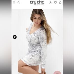 City Chic sequin mini dress